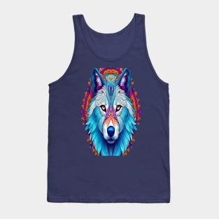 Wolf Mandala Animal Ilustration Tank Top